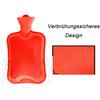 ROIMOE 2 L Hot Water Bottle Without Cover, Wide Opening, Natural Rubber, Red view 2