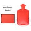 ROIMOE 2 L Hot Water Bottle Without Cover, Wide Opening, Natural Rubber, Red view 3