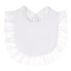 Nishine 4-Pack Solid Muslin Bibs for Babies, Unisex Cotton, Adjustable, for Teething and Feeding (White Set) view 2
