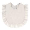 Nishine 4-Pack Solid Muslin Bibs for Babies, Unisex Cotton, Adjustable, for Teething and Feeding (White Set) view 3