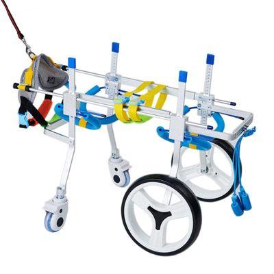 KROITY Adjustable 4-Wheel Dog Wheelchair for Front and Hind Legs