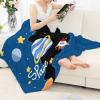 POLERO Space Blanket for Boys and Girls, Universe Planet Bed Blanket, Lightweight Throw, XL view 3
