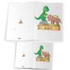 Mikalino Personalized Child Health Record & Vaccination Passport Cover Set, Cute Dinosaurs, 3-Piece, 7039_Dinosaurs view 3