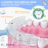 LEBOCADO U-Shaped Children's Toothbrush, Silicone Bristles, Ages 2–6, Tiger Blue view 2