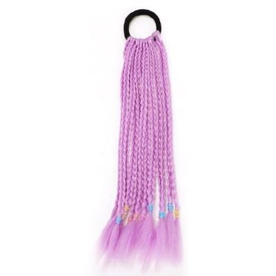 YAHUO Kids' Box-Braid Ponytail Hair Extension with Elastic Band