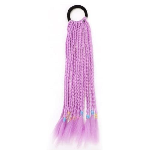 YAHUO Kids' Box-Braid Ponytail Hair Extension with Elastic Band