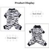 Small Dog Flannel One-Piece Pajamas, Warm S, White and Black view 3