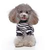 Small Dog Flannel One-Piece Pajamas, Warm S, White and Black view 4