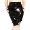 SUPERCH Women's Latex Pencil Skirt Outfit view 1