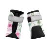 Suhoaziia Dog Shoes with Pink Rose Print for Winter view 2