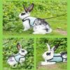 Kiwochy Adjustable Soft Rabbit Harness with Leash - Mesh Hamster Vest 2 Pack for Pets view 3