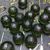 28 mm Artificial Green Gemstone, Moldavite, Czech Meteorite, Glass Ball, Energy Stone, Chakra Healing Crystal, Pearl Decoration, Russian Meteorite view 2