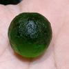 28 mm Artificial Green Gemstone, Moldavite, Czech Meteorite, Glass Ball, Energy Stone, Chakra Healing Crystal, Pearl Decoration, Russian Meteorite view 4