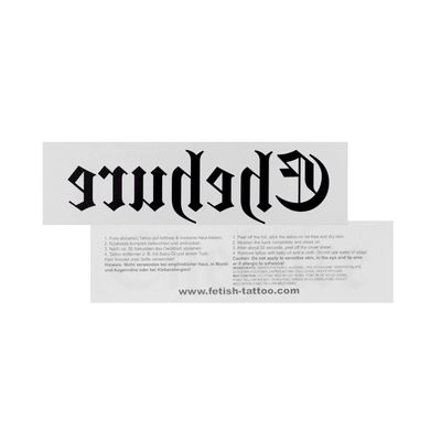 1 x "Married Whore" Tattoo - Black Lettering - Sexy Kinky Fetish