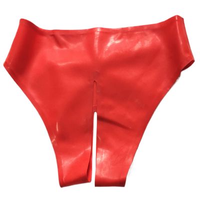 SUPERCH Sexy Latex Crotchless Panties
