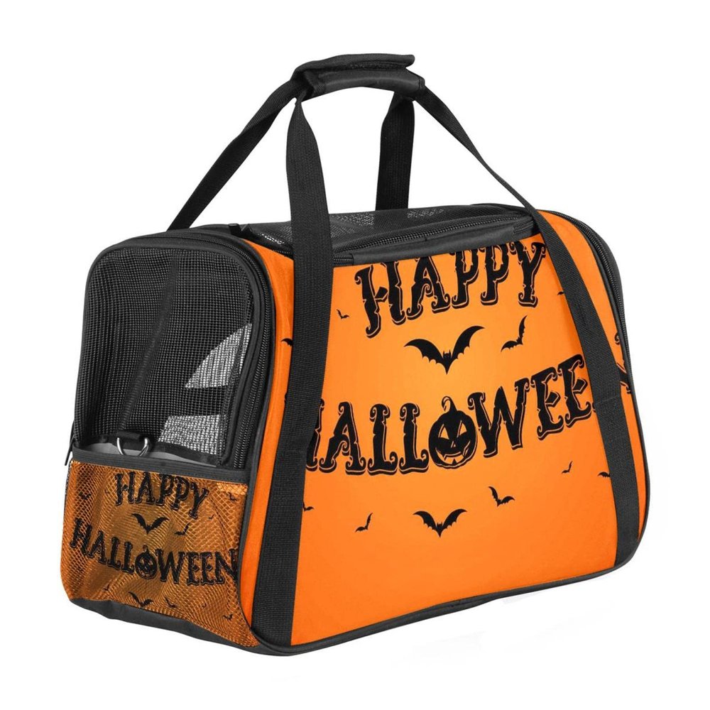 Pet Carrier Bag, Halloween Background (12), Soft-Sided Pet Travel Bag for Cats, Dogs and Puppies, Comfortable, Portable, Foldable, Airline Approved