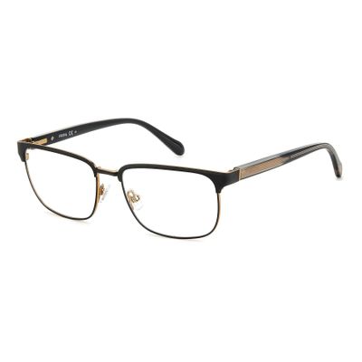 FOSSIL FOS 7146/G 0UH Black/Antique Gold Men's Eyeglass Frames, 54/17/140