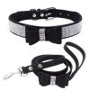 FNSK Pet Rhinestone Bow Knot Collar for Dogs and Cats view 1