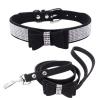 FNSK Pet Rhinestone Bow Knot Collar for Dogs and Cats view 2