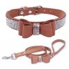 FNSK Pet Rhinestone Bow Knot Collar for Dogs and Cats view 3