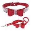 FNSK Pet Rhinestone Bow Knot Collar for Dogs and Cats view 4
