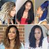 8 Packs Crochet Box Braids, 18 in Goddess Box Braids Crochet Hair, Bohemian Synthetic Hair Extensions for Black Women, 1B/Blue/Green view 2