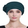 Alnorm Bamboo Chemo Headscarf for Women with Hair Loss, Pre-Tied Bonnet, Dark Green view 2