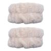 Sowaka 2-Piece Wrist Spa Wash Bands, Microfiber, Soft Terry Wrist Hair Ties for Women and Girls, Prevents Liquid from Spilling onto Your Arms (Khaki) view 1