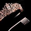 Nljihkure Crystal Tiara Crown for Women and Girls, Gold-Tone Metal Headband with Combs, 1 Pc view 3
