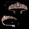Nljihkure Crystal Tiara Crown for Women and Girls, Gold-Tone Metal Headband with Combs, 1 Pc view 4