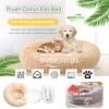 MAIFENGL Fluffy Donut Dog Bed, Washable, Removable, Non-Slip, Apricot, 70 cm/28 in view 4