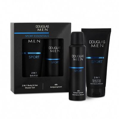 Douglas Men Sport Essentials Gift Set for Men - 200 ml Shower Gel + 150 ml Deodorant