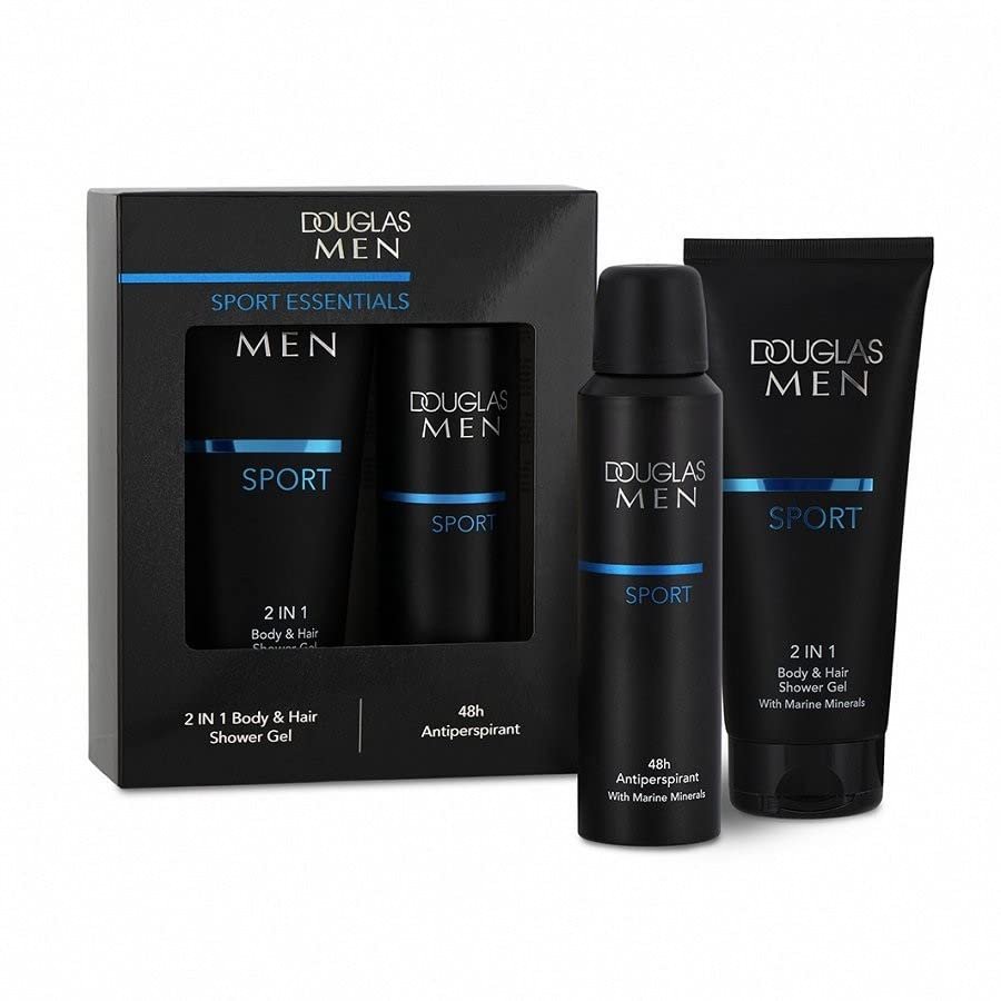 Douglas Men Sport Essentials Gift Set for Men - 200 ml Shower Gel + 150 ml Deodorant
