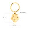 Dog Paw Print Cremation Ash Keychain – Memorial Pendant for Dog or Cat view 2