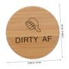 Mobestech Double-Sided Dishwasher Magnet, Clean/Dirty, Bamboo view 2