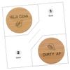 Mobestech Double-Sided Dishwasher Magnet, Clean/Dirty, Bamboo view 3