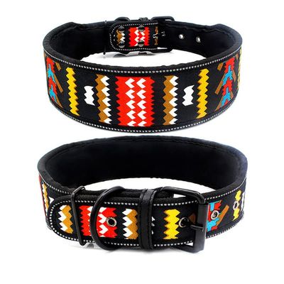 Reflective Adjustable Dog Collar with Buckle, Ripple, Size S