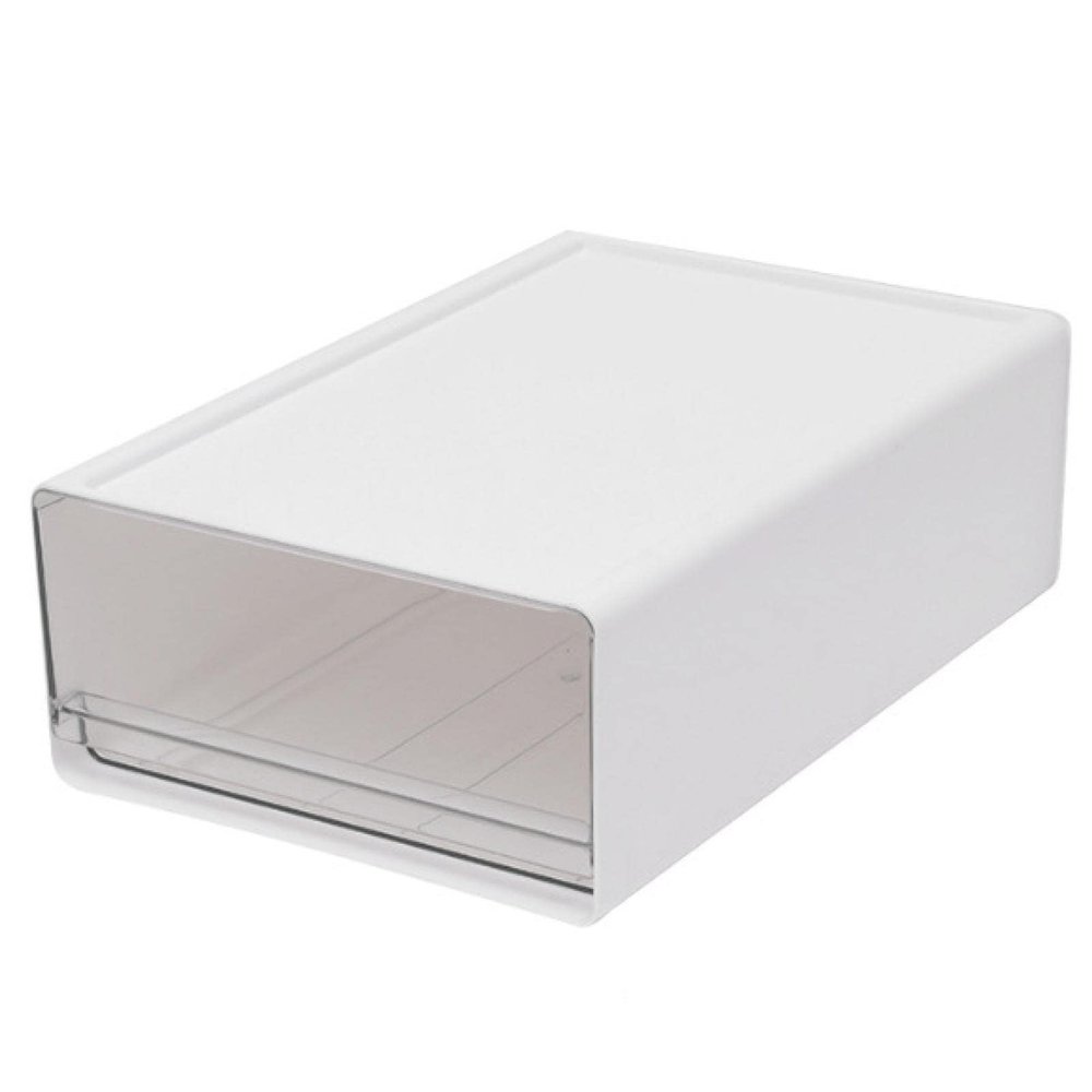 Desktop Cosmetic Storage Box, Dustproof Makeup Organizer for Cotton Pads, Swabs, Bathroom Jewelry and Cosmetics, 5-Small, White