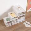 Desktop Cosmetic Storage Box, Dustproof Makeup Organizer for Cotton Pads, Swabs, Bathroom Jewelry and Cosmetics, 5-Small, White view 4