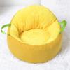 AnsonBoy Plush Round Pet Bed Cushion, Yellow view 1