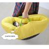 AnsonBoy Plush Round Pet Bed Cushion, Yellow view 3