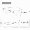 TERAISE Rimless Reading Glasses for Women with Blue-Light Blocking, Diamond-Cut Design (+4.0, Silver) view 4