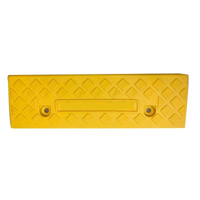 HMTE Portable Lightweight Rubber Curb Ramp for Wheelchairs, Mobility Scooters, Motorcycles and Dogs, Yellow, 7 x 27 x 50 cm