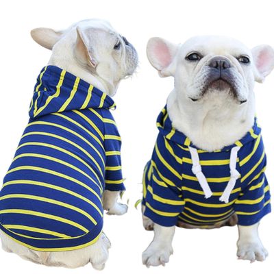 URYYRIT Dog Hoodie, Blue and Yellow, XL
