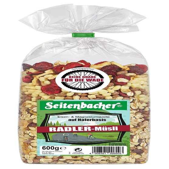 Seitenbacher Cyclist's Muesli | Whole-Grain Oats and Spelt | Sour Cherries | Milk Chocolate | Wheat-Free | 1 x 600 g