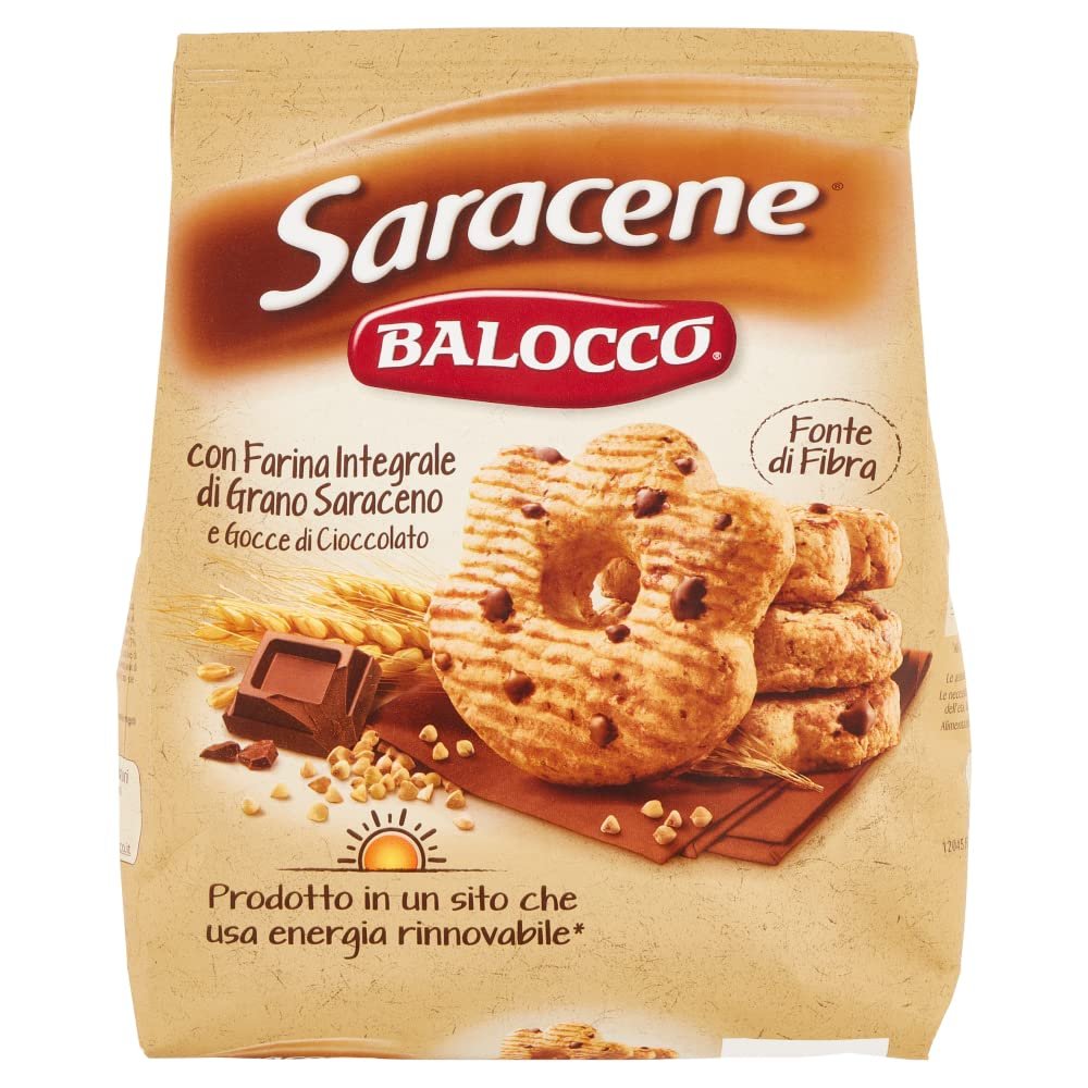 Balocco Saracene Buckwheat & Dark Chocolate Chip Cookies, 700 g