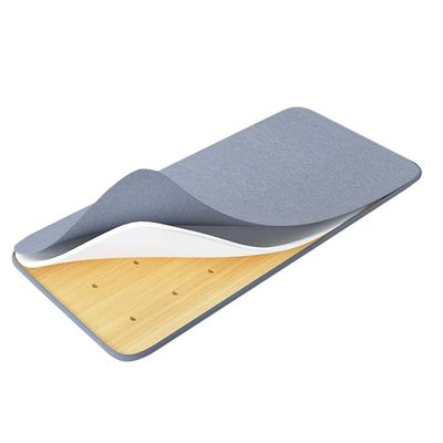 WAEYZ Wooden Bed Board with Removable Fabric Cover and Soft Pad, Waist and Spine Support (60 x 150 cm)