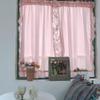 MANQILE European Pink Voile Curtain with Ruffles view 2