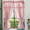 MANQILE European Pink Voile Curtain with Ruffles view 3