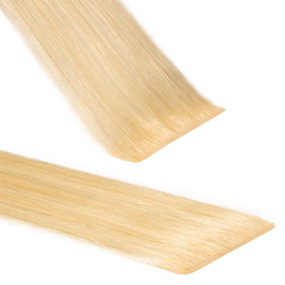 hair2heart Invisible Tape Extensions Premium Human Hair - 10 Tapes, 40 cm, 9/0 Light Blonde
